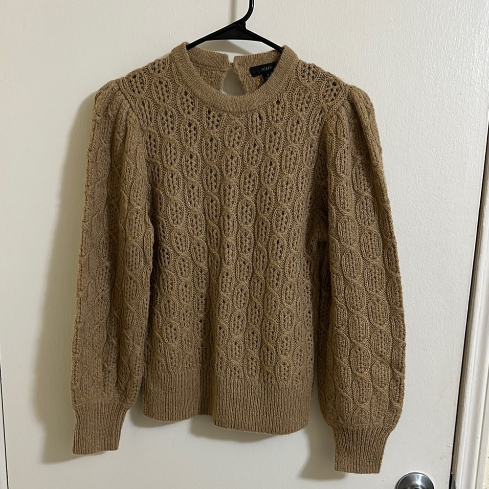 EUC J. Crew Camel Knit‎ Alpaca Sweater Small